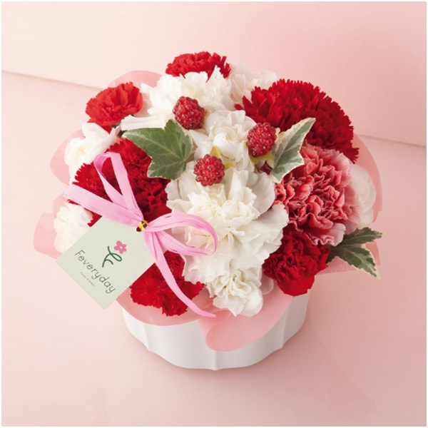 welzoFLOWER カーネーションアレンジ「ラズベリーパフェ」【母の日】 商品画像1