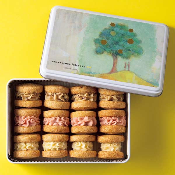 チーズケーキラボseed 国産有機小麦のミニチーズバターサンドギフト缶【夏の贈りもの・お中元】　商品画像1
