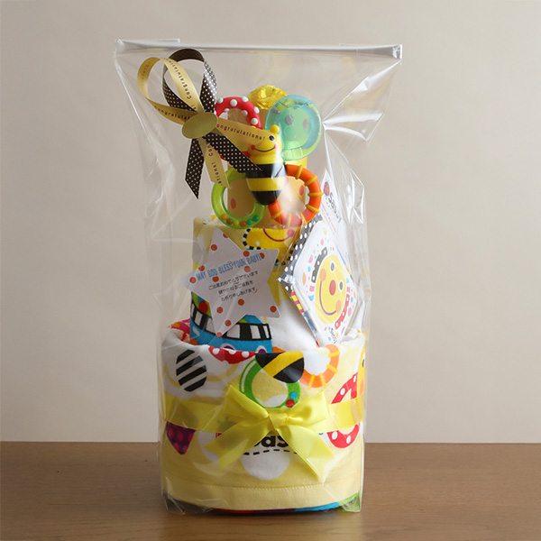 サッシー おむつケーキ 黄色[OM0003-21]【年間ギフト】　商品画像1