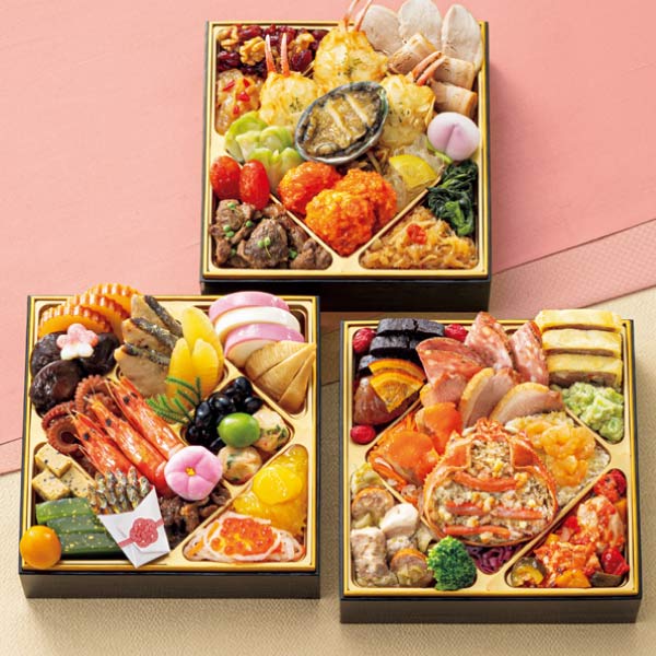 芝濱膳 和洋中おせち三段重「五萬福」(ごまんぷく)【3〜4人前・56品目】【イオンのおせち】 おせち・オードブル【イオン厳選おせち】 芝濱膳 和洋中おせち三段重「五萬福」(ごまんぷく)【3〜4人前・56品目】【イオンのおせち】 おせち・オードブル【イオン厳選おせち】