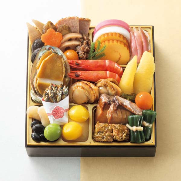 国産食材使用 芝濱膳 和風おせち一段重 「迎春 日之出」【2人前・27品目】【イオンのおせち】　商品画像1