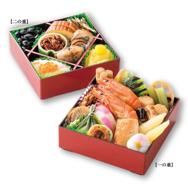 松浦商店 駅弁屋のミニおせち(二段重)【28品目】【イオンのおせち】【中部地区お届け限定】【CB】　商品画像1