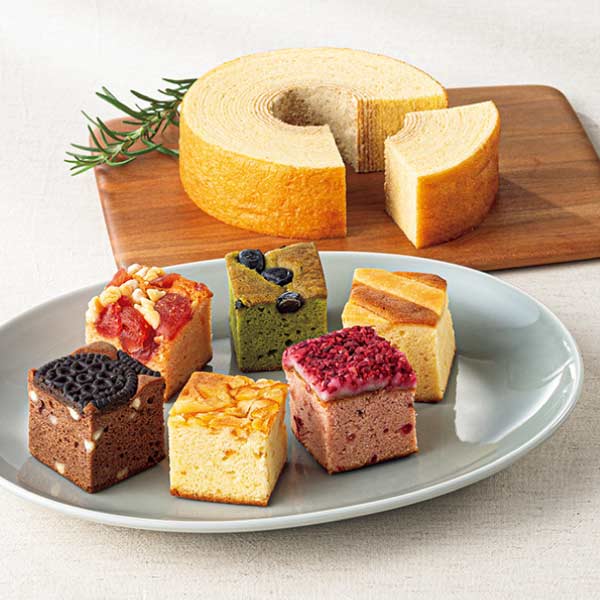 ナガラタタン はちみつバウムクーヘン＆奏でる積み木6個入【夏の贈りもの・お中元】[B1P6AE]　商品画像1