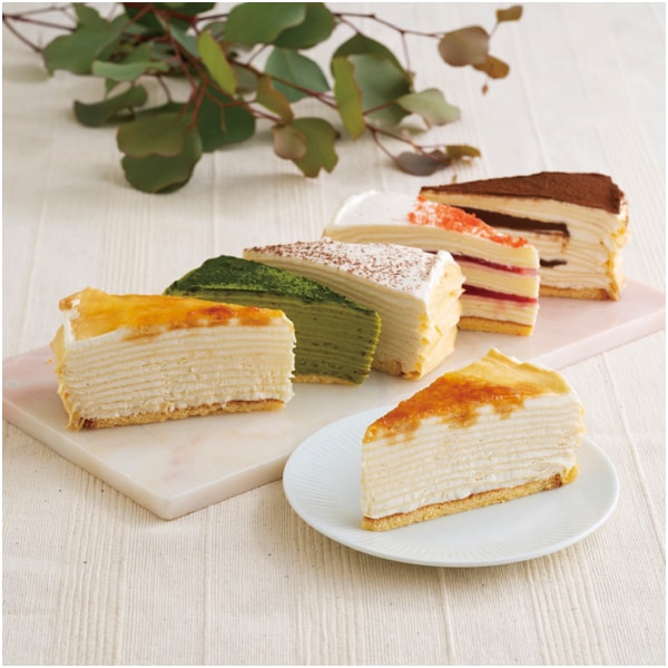 シュシュクレープギフトショップ もっちり食感の手づくりミルクレープ5種食べくらべセット【父の日】 商品画像1