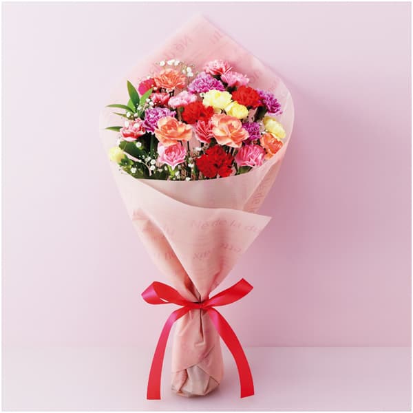 竹中庭園緑化 なないろカーネーションブーケ【母の日】　商品画像1