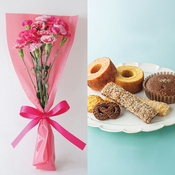 竹中庭園緑化 母の日ルージュブーケ+森の庭 焼菓子【母の日】 商品画像1