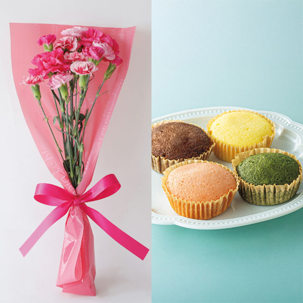竹中庭園緑化 母の日ルージュブーケ+雪の雫 スイーツパレット【母の日】 商品画像1
