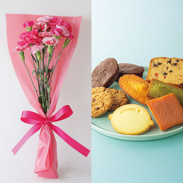 竹中庭園緑化 母の日ルージュブーケ＋ひととえ スイーツファクトリー【母の日】　商品画像1