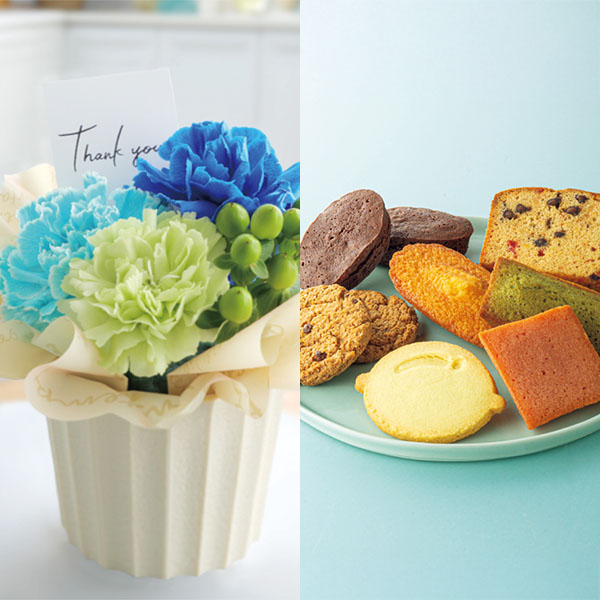 竹中庭園緑化 父の日カーネーションアレンジ＋ひととえ スイーツファクトリー【父の日】　商品画像1