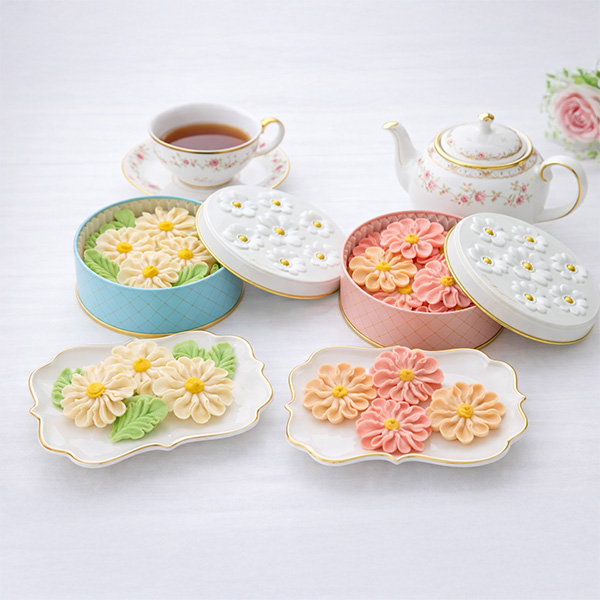 Flower Picnic Cafe お花のぼうろ2缶セット(コスモス・マーガレット)【母の日】 商品画像1