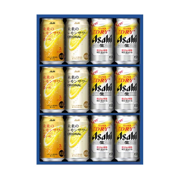 アサヒビール アサヒ未来のレモンサワー・スーパードライ生ジョッキ缶セット【冬の贈りもの・お歳暮】[MKJ-3]　商品画像1