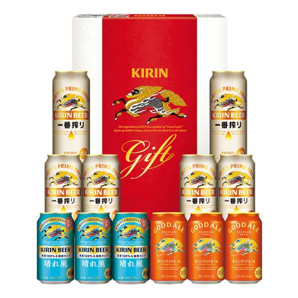 キリンビール キリン一番搾り生ビール・晴れ風・グッドエール3種セット【夏の贈りもの・お中元】[K-IHG3]　商品画像1