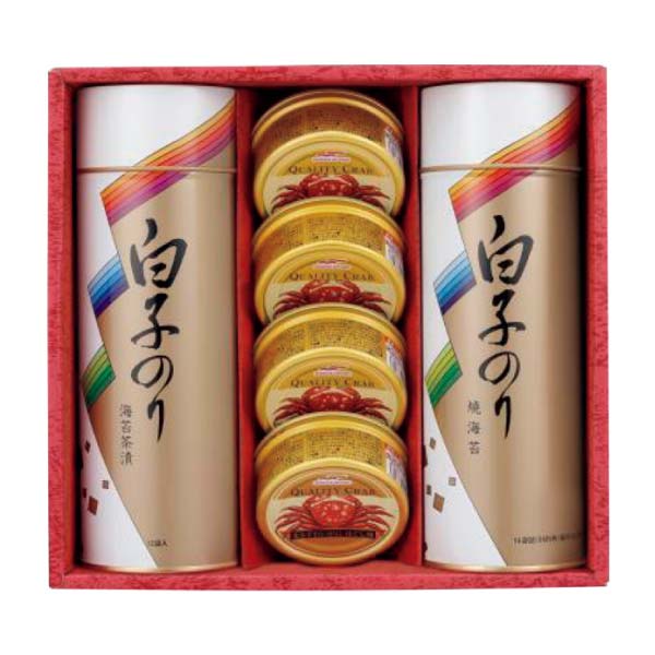 白子 のり・かに缶詰合せ【冬の贈りもの・お歳暮】[SN500] 調味料・佃煮・練り物【イオン特選お歳暮】