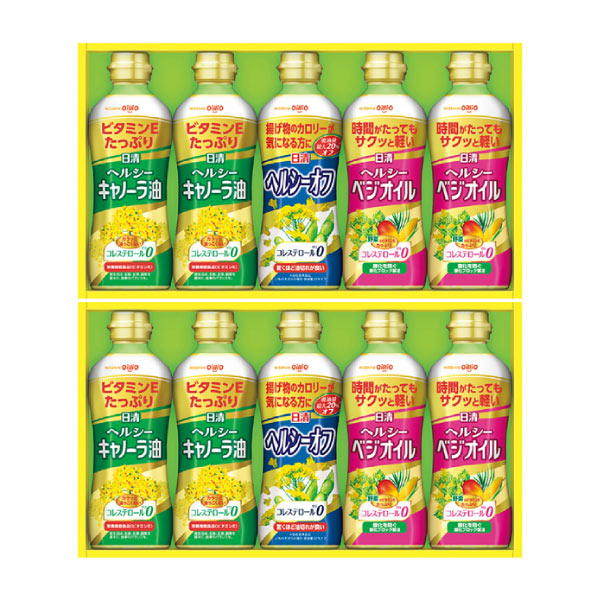 日清オイリオ ヘルシーオイルギフト(2段詰)【夏の贈りもの・お中元】[OP-50W]　商品画像1