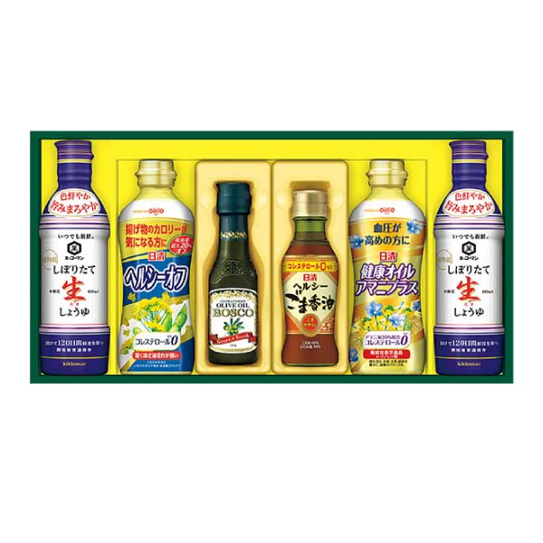 日清オイリオ バラエティオイル＆キッコーマンしぼりたて生しょうゆギフト【夏の贈りもの・お中元】[NK-33]　商品画像1