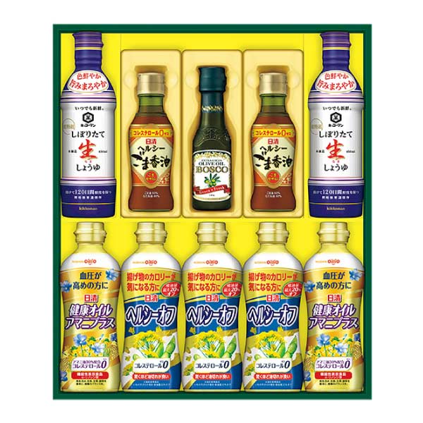 日清オイリオ バラエティオイル＆キッコーマンしぼりたて生しょうゆギフト【夏の贈りもの・お中元】[NK-55]　商品画像1