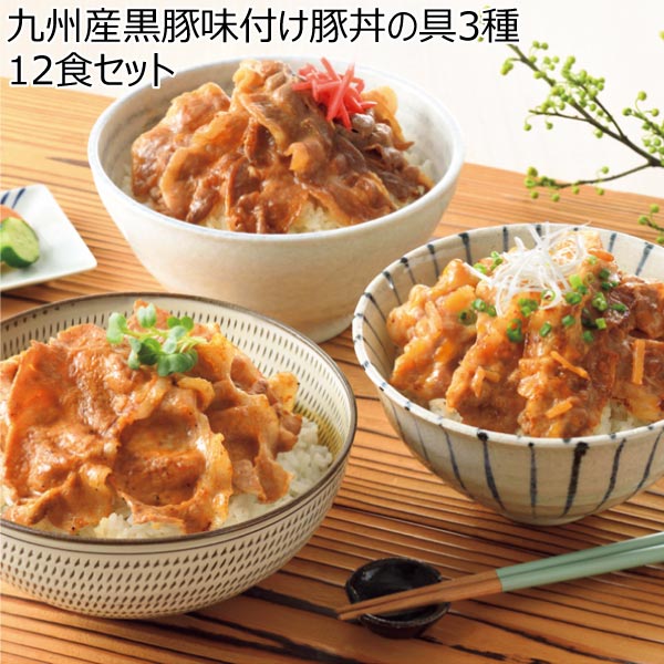 九州産黒豚味付け豚丼の具3種12食セット【冬ギフト・お歳暮】[KK54]　商品画像1