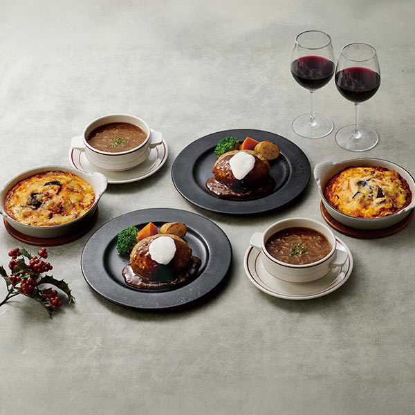 ロイヤルホスト デリ 黒×黒ハンバーグディナーセット【イオンのクリスマス】　商品画像1