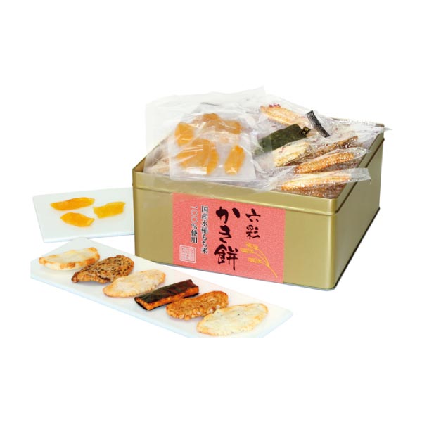 浪花あられ 六彩かき餅 (蜜漬けりんご入り)【夏の贈りもの・お中元】[NH-33]　商品画像1