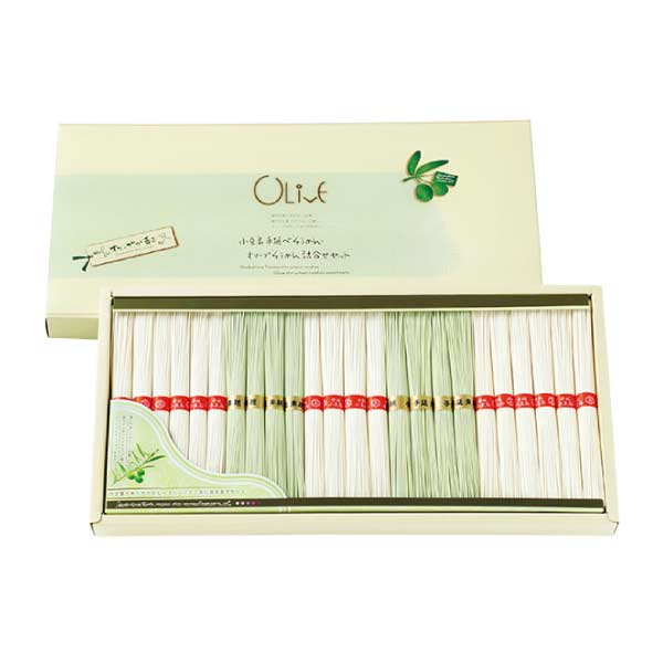 オリーブの島 小豆島手延べ素麺・オリーブ素麺詰合せ【夏の贈りもの・お中元】[SO-30G]　商品画像1