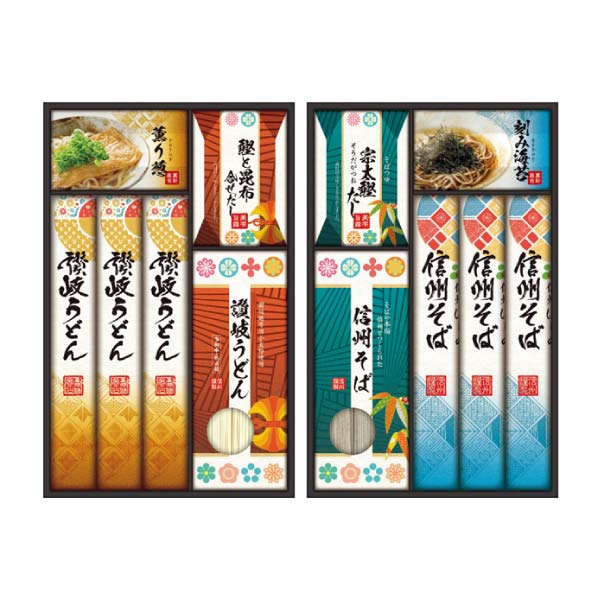 讃岐・信州 麺づくしギフト【冬の贈りもの・お歳暮】[KMN-40P] 麺類・米・パン【イオン特選お歳暮】