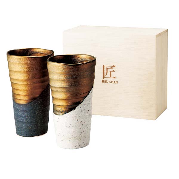 貴匠JAPAN 煌き ペア晩酌カップ木箱入り [KR-02]【父の日】　商品画像1