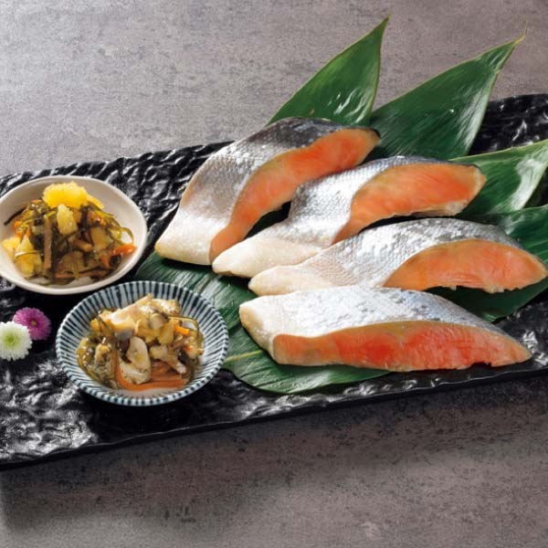 北海道ぎょれん 塩紅鮭切身と松前漬セット【冬の贈りもの・お歳暮】　商品画像1