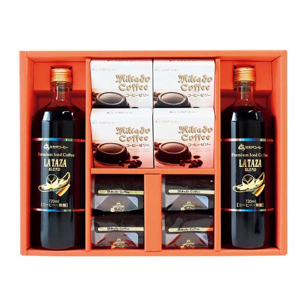 ミカド珈琲 プレミアムアイスコーヒー＆デザートギフト【夏の贈りもの・お中元】[PZT-50C]　商品画像1