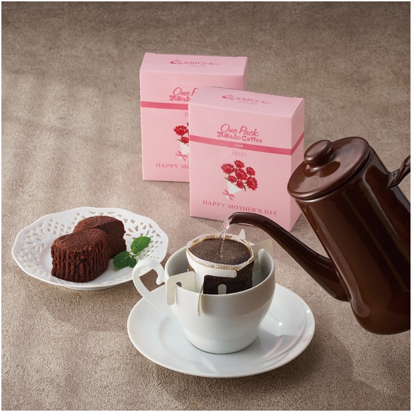 ミカド珈琲 母の日パッケージ ワンパックコーヒー&トリュフショコラケーキ【母の日】 商品画像1