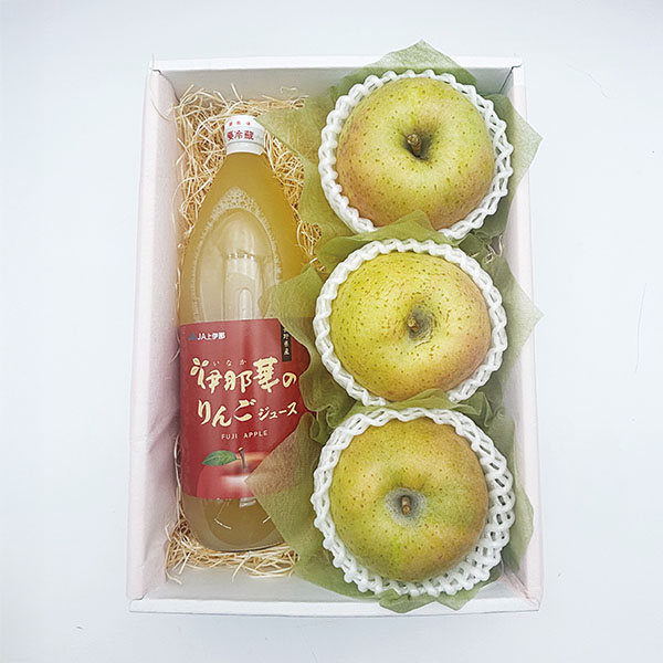 青森県産又は長野県産 王林りんごとりんごジュースの詰合せ【父の日】　商品画像1