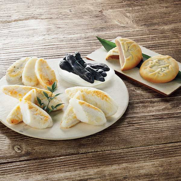 佐々直＜笹かまぼこ詰合せ＞、ふじや千舟＜支倉焼＞、岡田食品工業＜仙台長なす漬＞【夏の贈りもの・お中元】[SFO-AT]　商品画像1