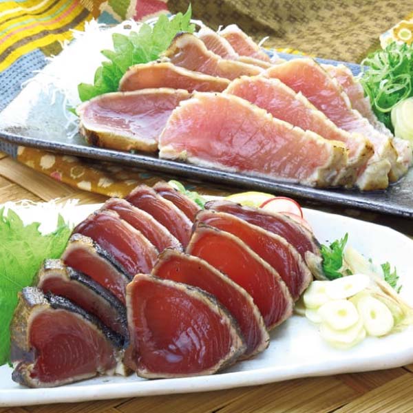 明神水産 藁焼き鰹・びんちょうまぐろたたきセット【冬の贈りもの・お歳暮】　商品画像1