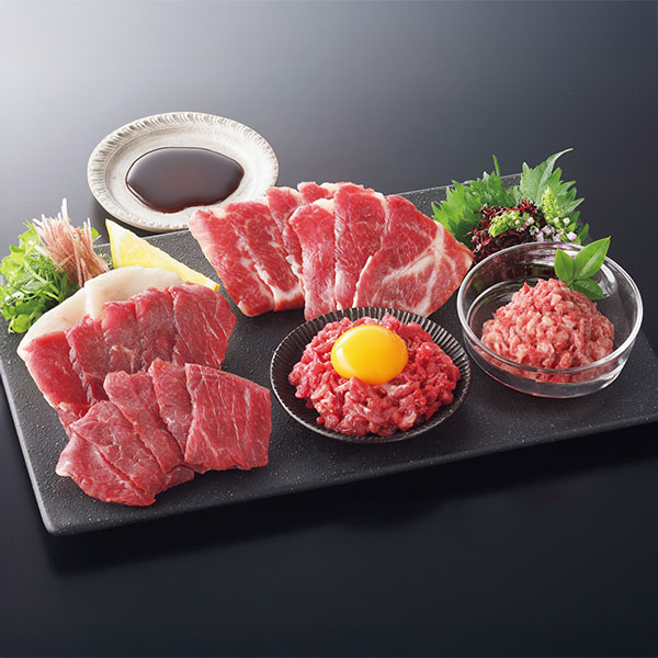鮮馬刺し 5種詰合せ【冬の贈りもの・お歳暮】 精肉・ハム・ローストビーフ【イオン特選お歳暮】 鮮馬刺し 5種詰合せ【冬の贈りもの・お歳暮】 精肉・ハム・ローストビーフ【イオン特選お歳暮】
