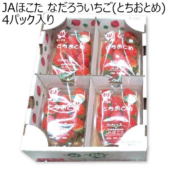 (茨城県)JAほこた なだろういちご(とちおとめ) 4パック入り【お届け期間2025/1/8-2025/2/23】【ふるさとの味・北関東】　商品画像1