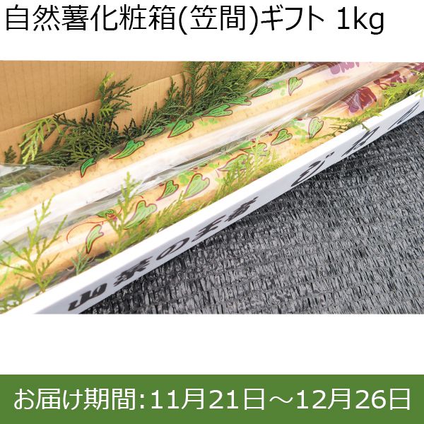 茨城県)「自然薯化粧箱(笠間)ギフト」(1kg)自然薯づくりに適した土地で
