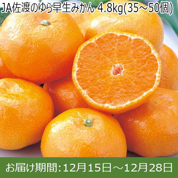 新潟県産(佐渡市)JA佐渡 ゆら早生みかん 4.8kg以上(35〜50個)【お届け期間 12／15〜12／28】【ふるさとの味・北陸信越】　商品画像1