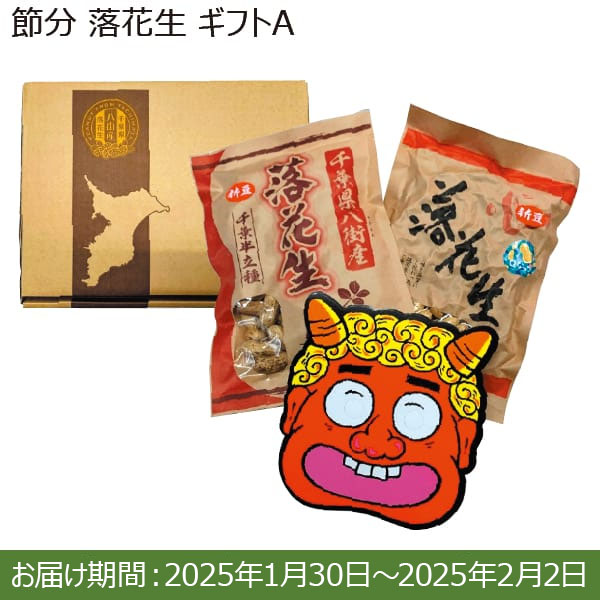 千葉県八街市産 節分 落花生ギフトA(千葉半立種200g×1・Qなっつ200g×1)【お届け期間：1/30(木)〜2/2(日)】【ふるさとの味・南関東】　商品画像1