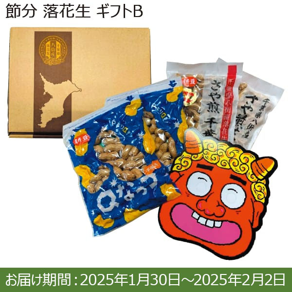 千葉県八街市産 節分 落花生ギフトB(千葉半立種100g×1・Qなっつ100g×2・ナカテユタカ種100g×1)【お届け期間：1/30(木)〜2/2(日)】【ふるさとの味・南関東】　商品画像1