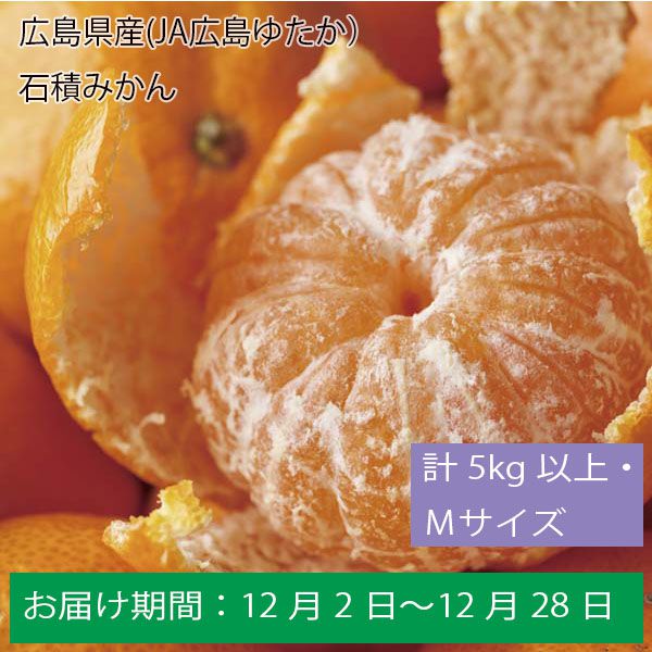 広島県産(JA広島ゆたか）石積みかん計５Kg以上・Ｍサイズ【お届け期間