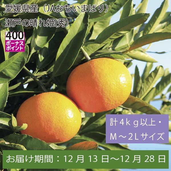 愛媛県産(JAおちいまばり)瀬戸の晴れ姫 計4kg以上・M〜2Lサイズ【お届け期間:12月13日〜12月28日】【ふるさとの味・中四国】　商品画像1