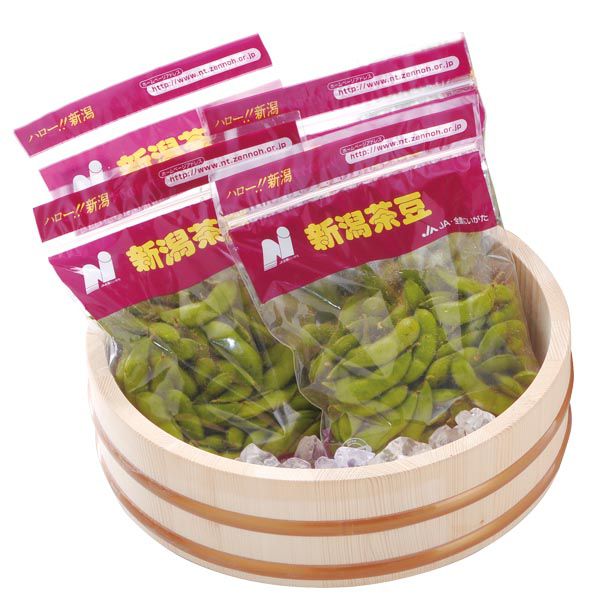 新潟県上越市産 茶豆(1kg入箱(茶豆250g以上×4袋入))【限定300点】【お届け期間:8月3日〜8月25日】【KN】　商品画像1