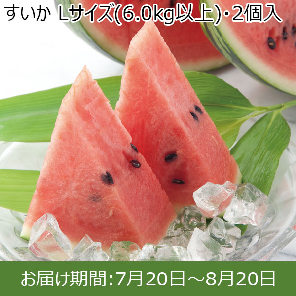 長野県産 Ja松本ハイランド すいか ｌサイズ 1個6 0kg以上 2個入 ふるさとの味 北陸信越 すいか イオンショップ