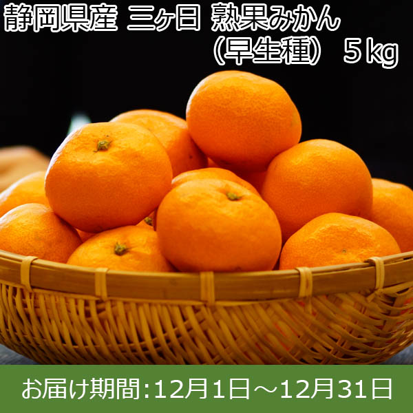 静岡県産 三ヶ日 熟果みかん（早生種） 5kg【おいしいお取り寄せ】 | みかん・柑橘類 - イオンショップ