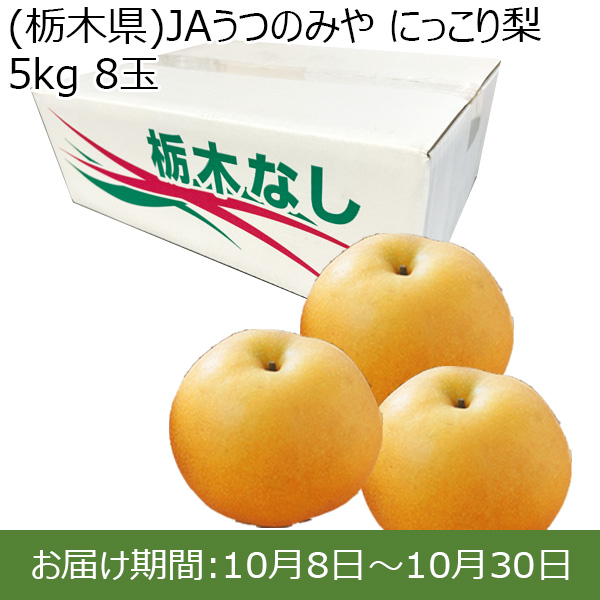 (栃木県)JAうつのみや にっこり梨 5kg 8玉【お届け期間10/8(月)〜10/30(水)】 【ふるさとの味・北関東】　商品画像1