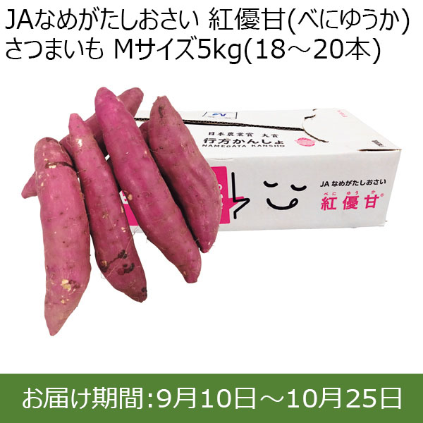 (茨城県産)JAなめがたしおさい 紅優甘(べにゆうか)さつまいも Mサイズ5kg(18〜20本)【お届け期間：9/10(火)〜10/25(金)】【ふるさとの味・北関東】　商品画像1