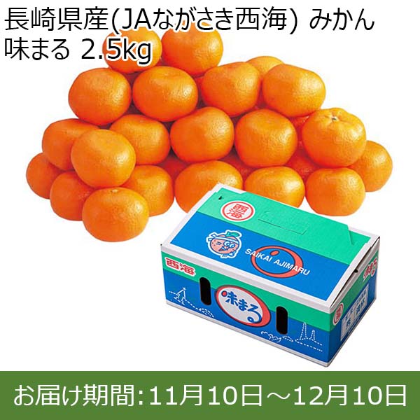 長崎県産(JAながさき西海) みかん 味まる 2.5kg【限定100点】【お届け期間：11月10日〜12月10日】【おいしいお取り寄せ】　商品画像1