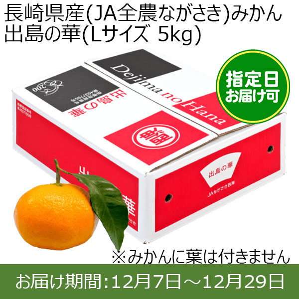 長崎県産(JA全農ながさき)みかん 出島の華(Lサイズ 5kg) 糖度14度 指定日お届け可【限定100点】【お届け期間:12月7日〜12月29日】【おいしいお取り寄せ】　商品画像1