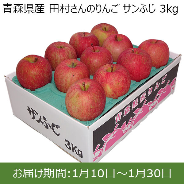 青森県産 田村さんのりんご サンふじ 3kg【限定50点】【お届け期間：1月10日〜1月30日】 【イオンカード会員限定12月】　商品画像1