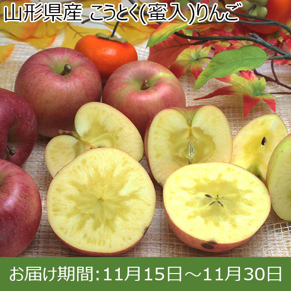 山形県産 こうとく(蜜入)りんご(秀品、6〜10個、計1.8kg以上)【限定100点】【お届け期間：11/15(金)〜11/30(土)】【ふるさとの味・南関東】　商品画像1