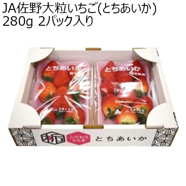 (栃木県)JA佐野大粒いちご(とちあいか)280g 2パック入り【限定100点】【お届け期間2025/1/6-2025/2/28】【ふるさとの味・北関東】　商品画像1